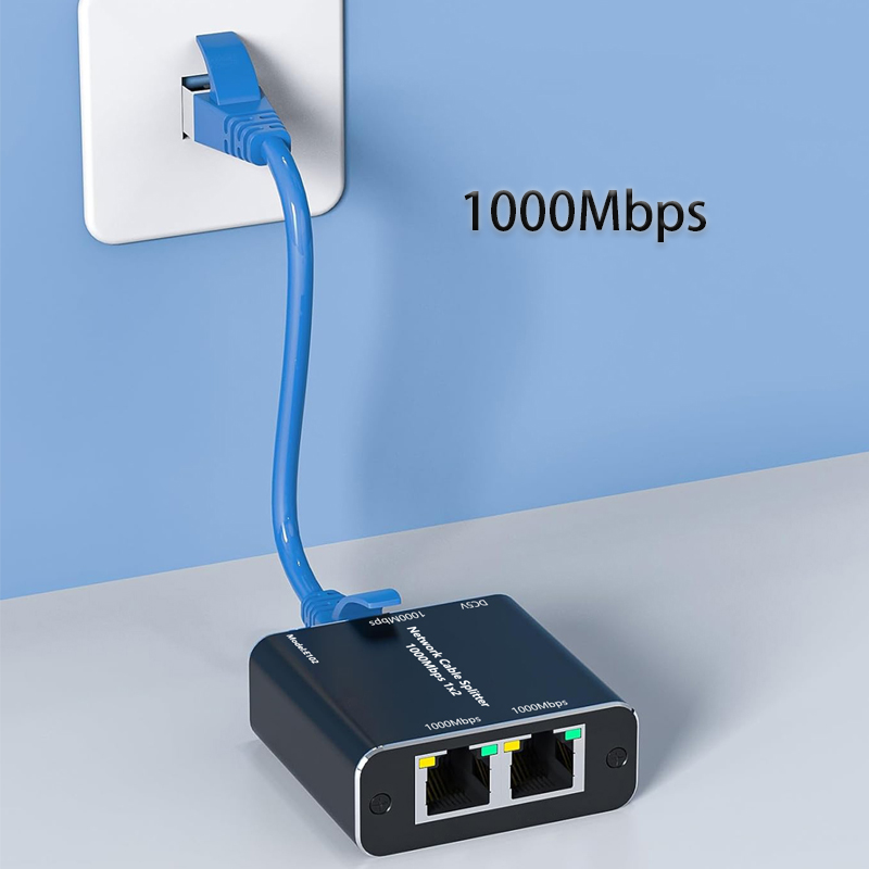 Ethernet Switch 8 Port - Gigabit Network Cable Splitter RJ45 Game