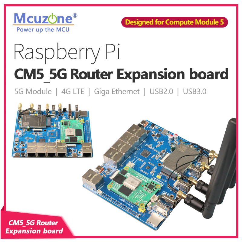 Raspberry Pi Keyboard - Raspberry Pi CM5_5G Router Expansion board,5*GIGA
