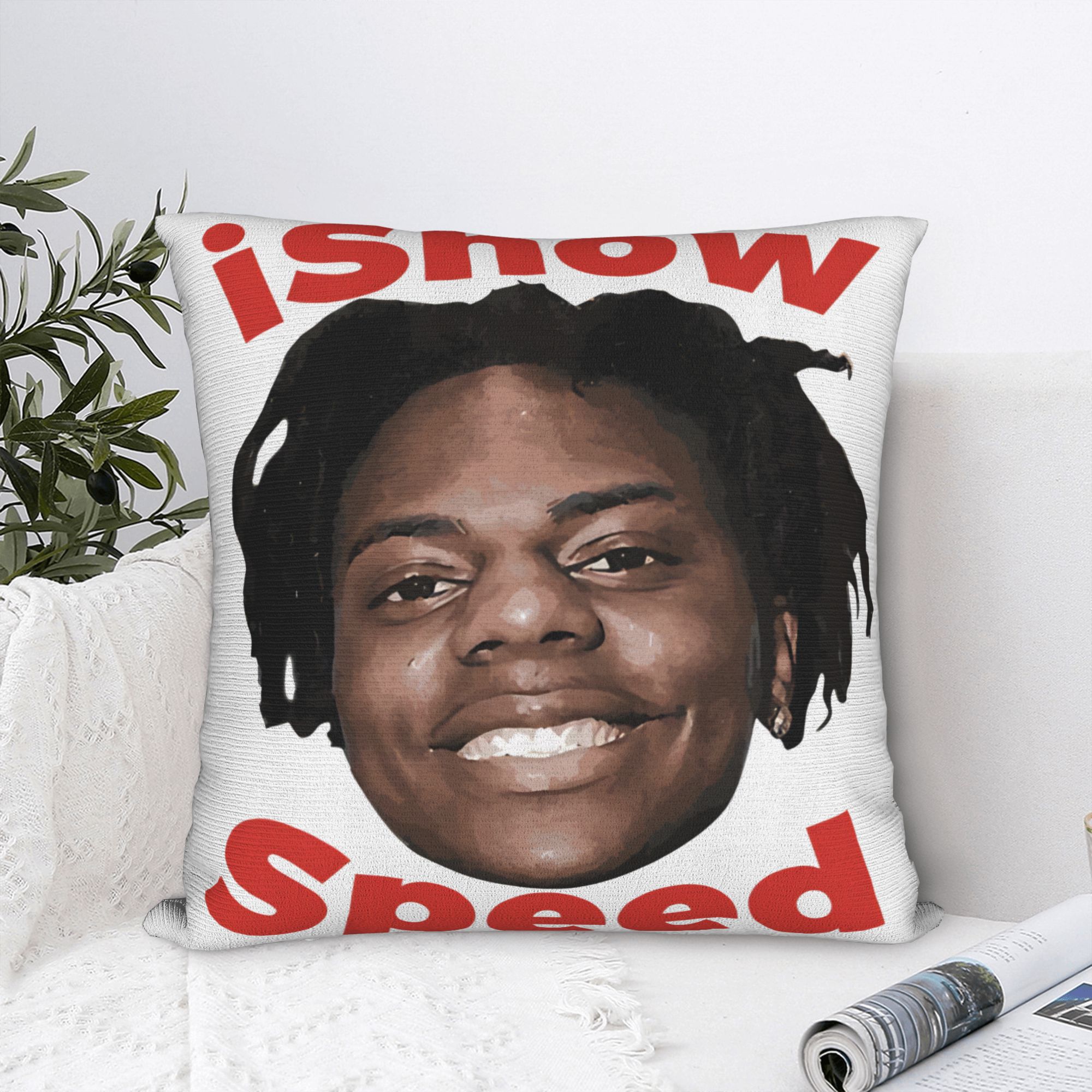 Office Youtuber - Pillow Cover Funny Ishowspeed YouTuber Cute