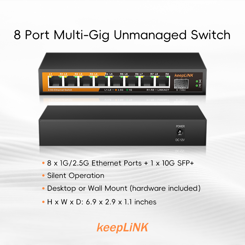 KeepLiNK 8-Port 2.5Gbps Ethern – Ethernet Switch 8 Port recenzja i cena