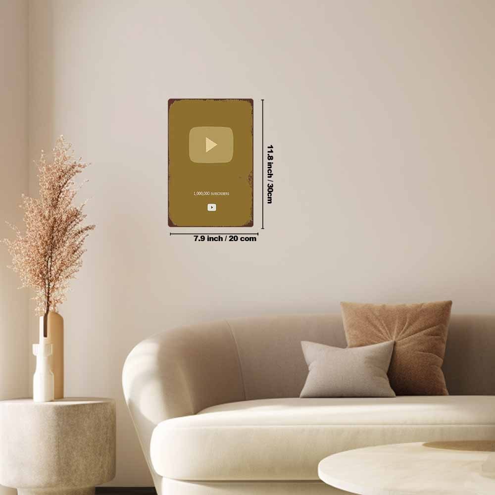 Retro Metal Sign 2D Flat YouTu – Office Youtuber recenzja i cena