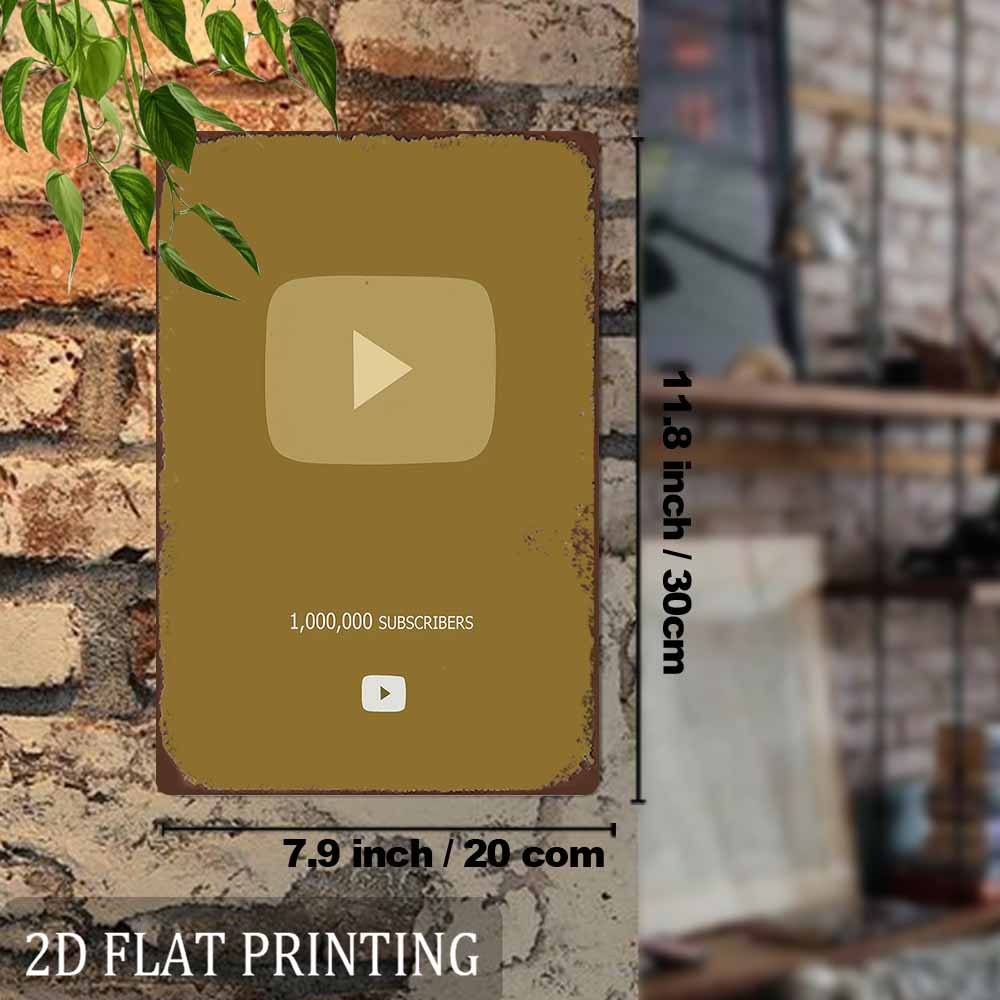 Retro Metal Sign 2D Flat YouTu – Office Youtuber recenzja i cena