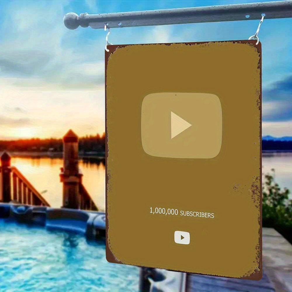 Retro Metal Sign 2D Flat YouTu – Office Youtuber recenzja i cena