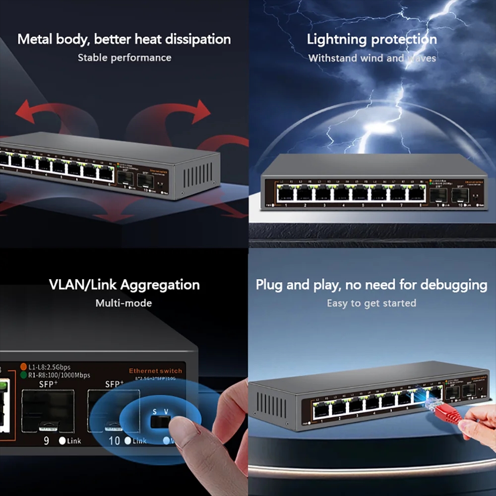 2.5G Network Switch 8 Port wit – Ethernet Switch 8 Port recenzja i cena