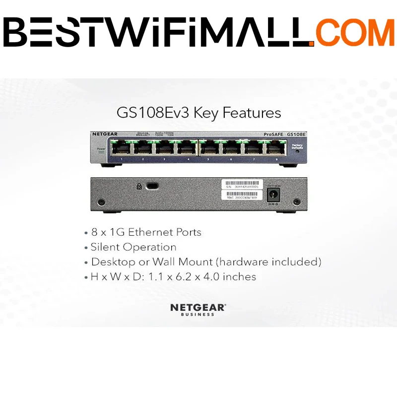 NETGEAR GS108E 8 Port Gigabit  – Ethernet Switch 8 Port recenzja i cena