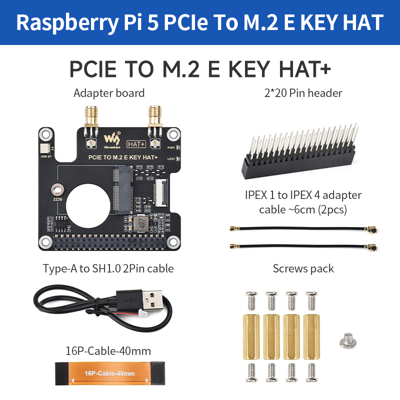PCIe To M.2 E KEY HAT+ Board C – Raspberry Pi Keyboard recenzja i cena