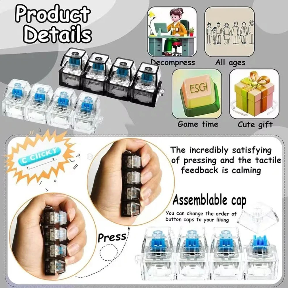 New Stress Anxiety Relief Keyb – Home Office Tech Gadgets recenzja i cena