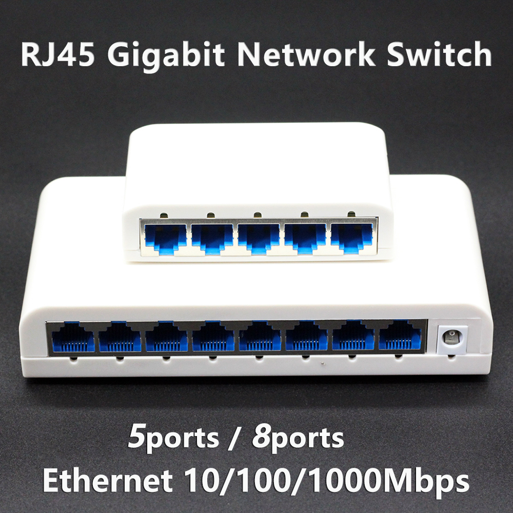 RJ45 5/8 port 10/100/1000Mbps  – Ethernet Switch 8 Port recenzja i cena