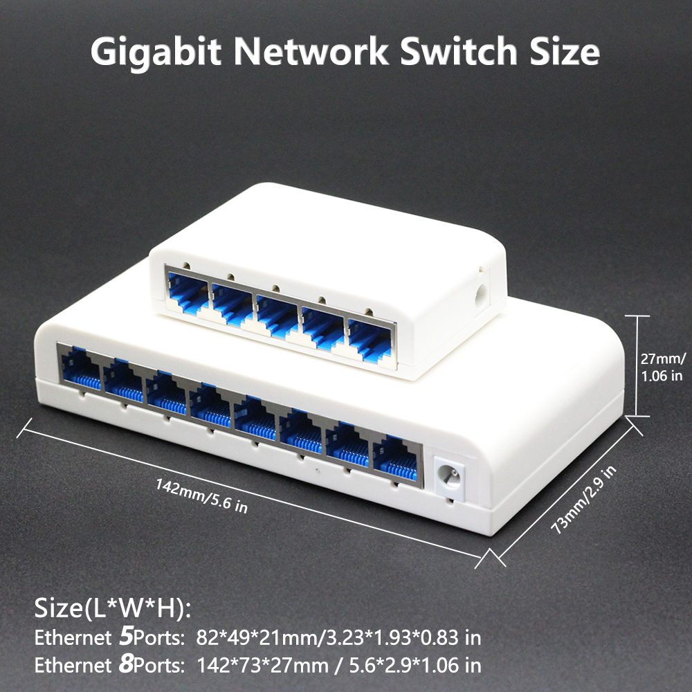 RJ45 5/8 port 10/100/1000Mbps  – Ethernet Switch 8 Port recenzja i cena