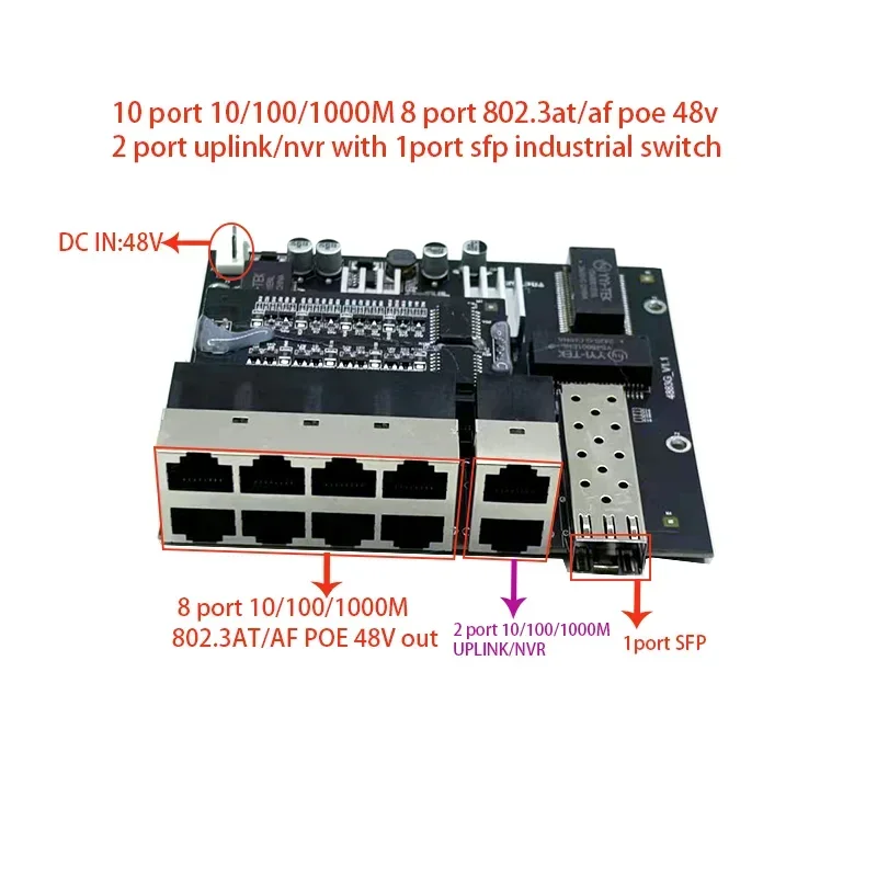 10 port 10/100/1000M 8port 802 – Ethernet Switch 8 Port recenzja i cena
