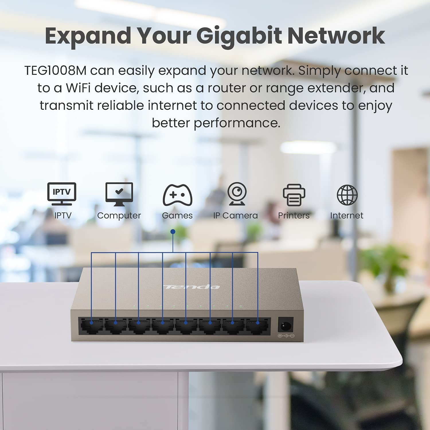 Tenda TEG1008M Full Gigabit Sw – Ethernet Switch 8 Port recenzja i cena