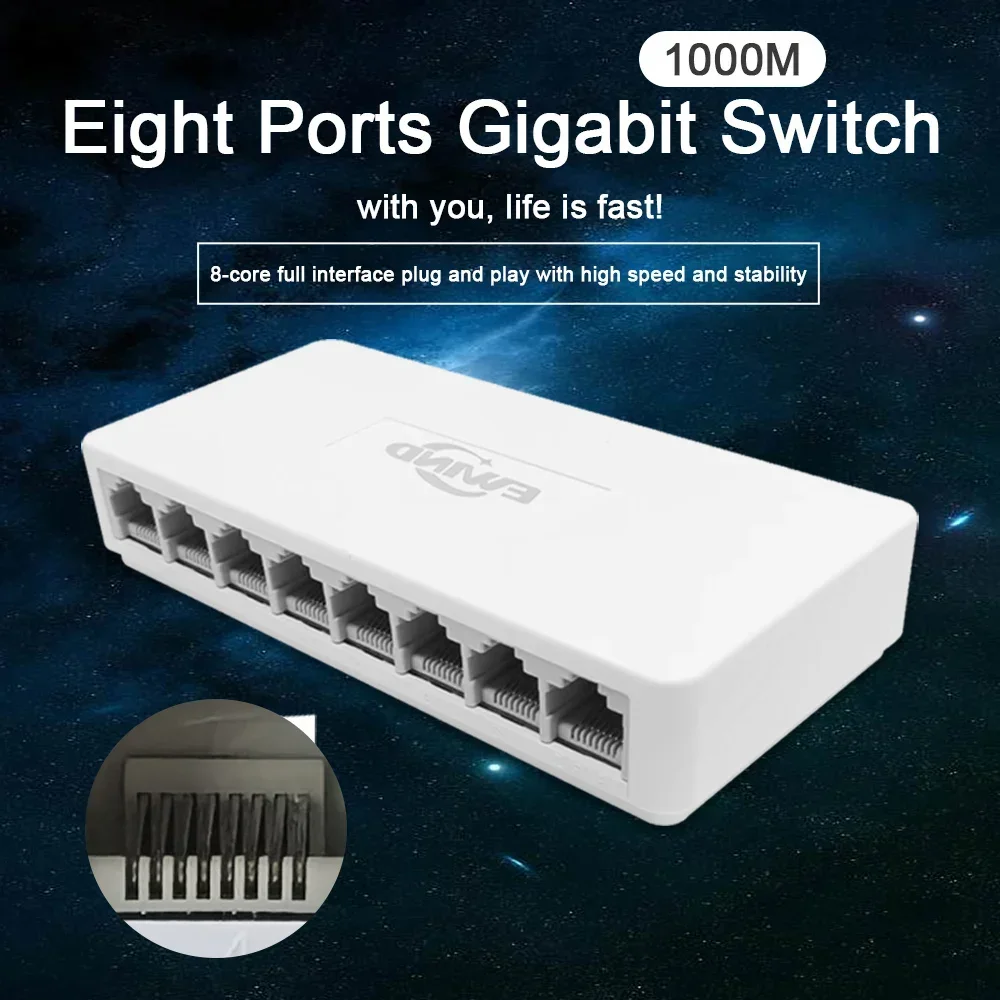 New 10/100/1000Mbps Ethernet S – Ethernet Switch 8 Port recenzja i cena